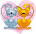 Cats in love Royalty Free Stock Photo