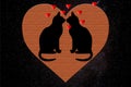 Cats in love.