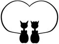 black Cats in love isolated