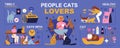 Cats Lovers Infographic Set