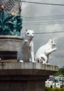 Cats monument at center of Kuching