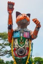 Cats monument at the downtown Kuching, Sarawak Malaysia.
