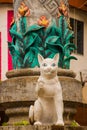 Cats monument at the downtown Kuching, Sarawak Malaysia.