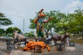 Cats monument at the downtown Kuching, Sarawak Malaysia.