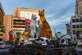 Cats monument at the downtown Kuching, Sarawak Malaysia.