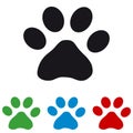 Cats Paw - Colourful Vector Icons Royalty Free Stock Photo