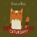 Cats Saturday Postcard.