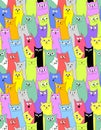 Cats. Seamless funny background Royalty Free Stock Photo