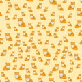 Cats vector illustration cute animal seamless pattern funny decorative kitty characters feline domestic trendy pet