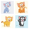 Cats Vector Illustration Set Royalty Free Stock Photo
