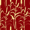 Cattail seamless pattern