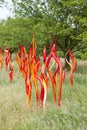 Cattails and Copper Birch Reeds by artist Dale Chihulyat Kew Gardens.