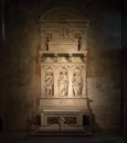 Cattedrale di San Martino - marble sculpture of bishops Royalty Free Stock Photo