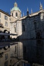 Cattedrale di Santa Maria Assunta - Duomo di Como in Como, Lombardia, Italy with a reflection in a fountain