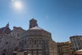 Cattedrale di Santa Maria del Fiore Cathedral of Saint Mary of the Flower is the main church of Florence,Tuscany, Italy. Royalty Free Stock Photo