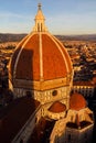 Cattedrale di Santa Maria del Fiore at sunset Royalty Free Stock Photo