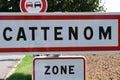 village sign of village Cattenom