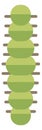 Catterpillar flat icon. Green larva. Maggot symbol