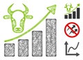 Cattle Chart Grow Up Polygonal Web Vector Mesh Illustration Royalty Free Stock Photo