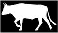 Cattle or cow silhouette - farm or wild animal