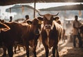 Cattle,cows ( sapi ) in animal markets to prepare sacrifices on Eid al-Adha
