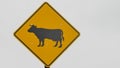 Cattle Crossing Road Sign Royalty Free Stock Photo