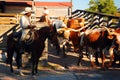 Cattle drive in Ft Worth Texas Royalty Free Stock Photo