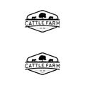 Cattle farm logo design - angus cow farm