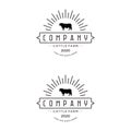 Cattle farm logo design - angus cow farm