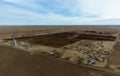 Cattle feed lot in Colorado Royalty Free Stock Photo