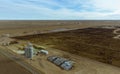 Cattle feed lot in Eastern Colorado Royalty Free Stock Photo