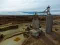 Cattle feed silos Royalty Free Stock Photo