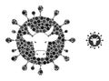 Cattle Flu Virus Composition of Circle Dots Royalty Free Stock Photo