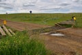 Cattle gate crossing Royalty Free Stock Photo