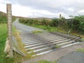 Cattle grid in the Scottish Highlands WB DN Royalty Free Stock Photo