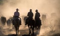 Cattle muster Royalty Free Stock Photo