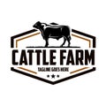 Cattle ranch ready made logo design. Cattle Ranch logo template Royalty Free Stock Photo
