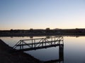 Catwalk over lagoon