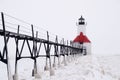 Catwalk to St. Joseph North Pierhead Lighthouse Royalty Free Stock Photo