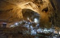 Catwalks at Hwanseon Cave Gangwon province, South Korea Royalty Free Stock Photo