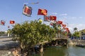 Cau Guang Truong over the Thu Bon river in Hoi an,Vietnam