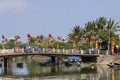 Cau Guang Truong over the Thu Bon river in Hoi an,Vietnam