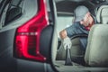 Vehicle Interior Vacuuming Performed by Car Detailer Royalty Free Stock Photo