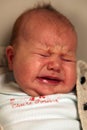 Caucasian baby crying