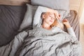 Sleep. Young Woman Sleeping In Bed Royalty Free Stock Photo