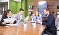 Caucasian business people having a meeting in conference room Royalty Free Stock Photo