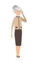 Caucasian business woman talking on a mobile phone Royalty Free Stock Photo