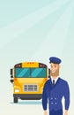 Young caucasian school bus driver.