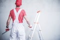 Worker Preparing For Patching Royalty Free Stock Photo