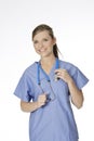 Beautiful Caucasian woman doctor or nurse Royalty Free Stock Photo